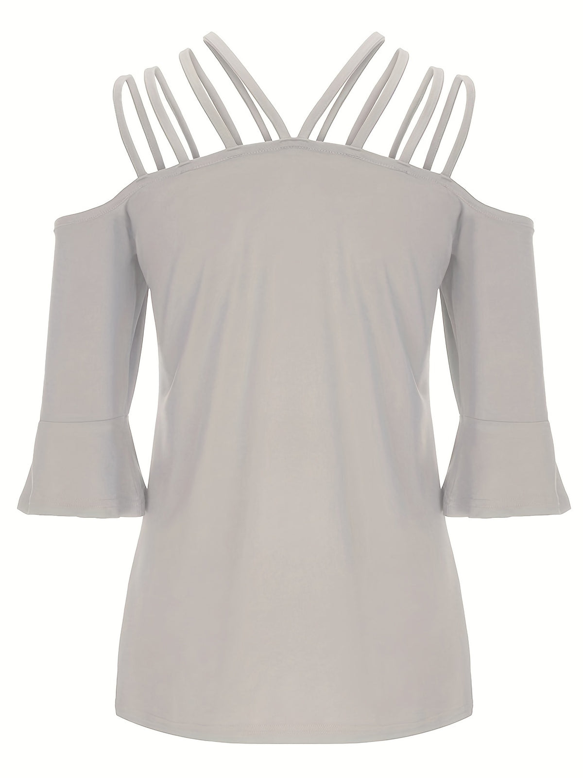 Full Size Cold Shoulder Three-Quarter Sleeve Blouse – product image 9