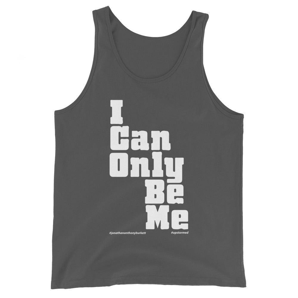 I Can Only Be Me Upstormed Tank Top in Asphalt — front view